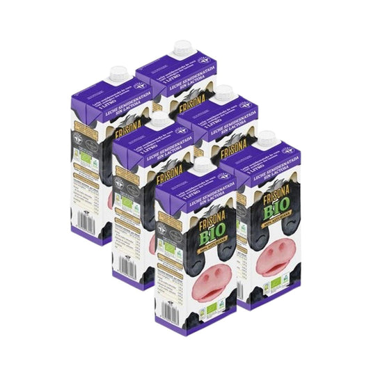 Lait demi-écrémé sans lactose Frisona Bio Pack 6 unités de 1 l