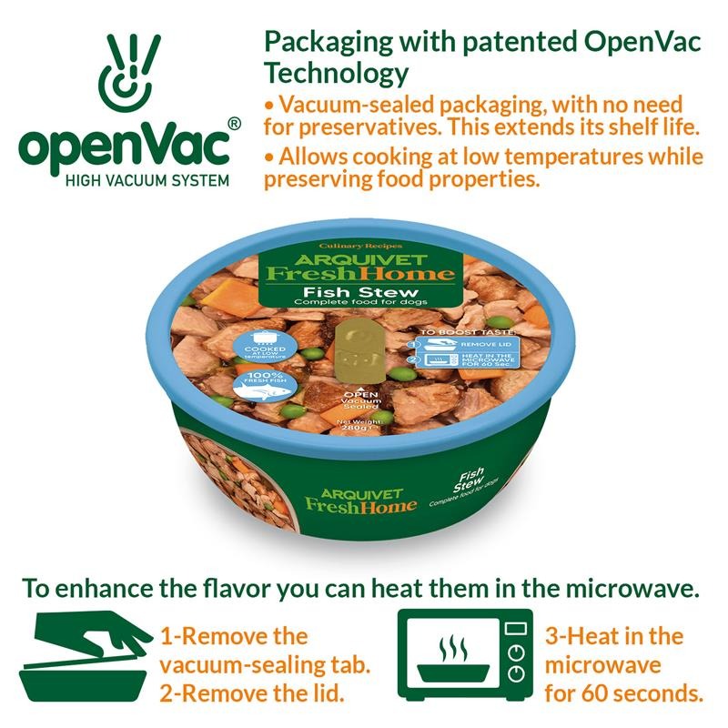 Arquivet Fresh Home Fish Stew Alimento umido al pesce per cani 280 g