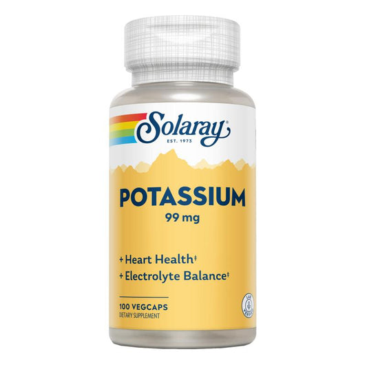 Citrate de potassium Solaray 60 VegCaps. Convient aux végétaliens