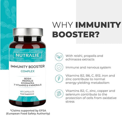 Nutralie Difese immunitarie con Reishi + Propoli + Echinacea 60 capsule