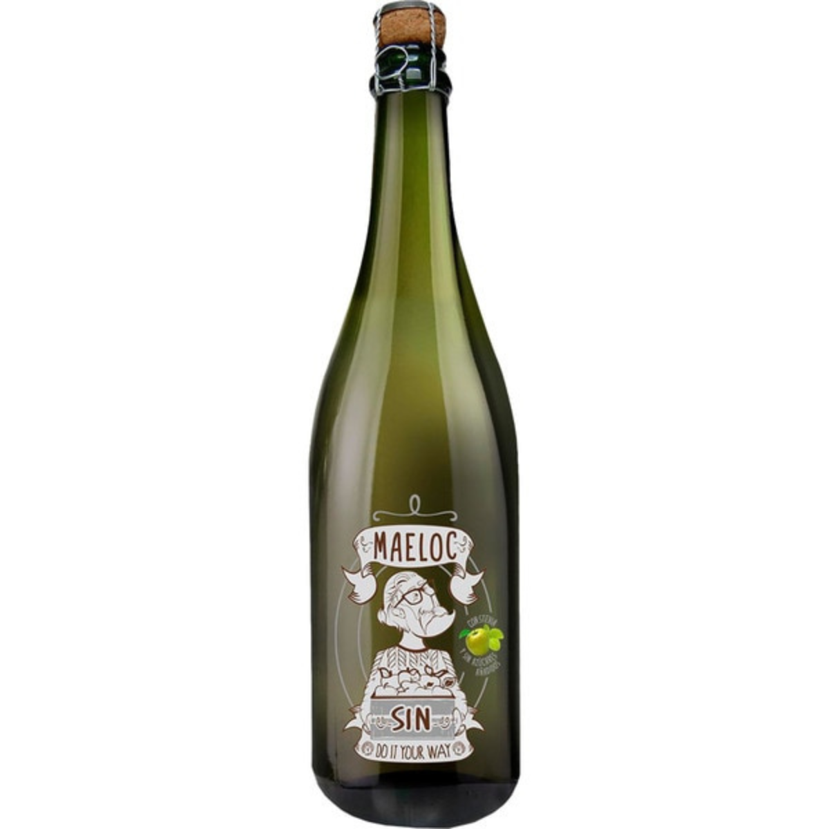 Natürlicher alkoholfreier Bio-Apfelwein Maeloc 750 ml