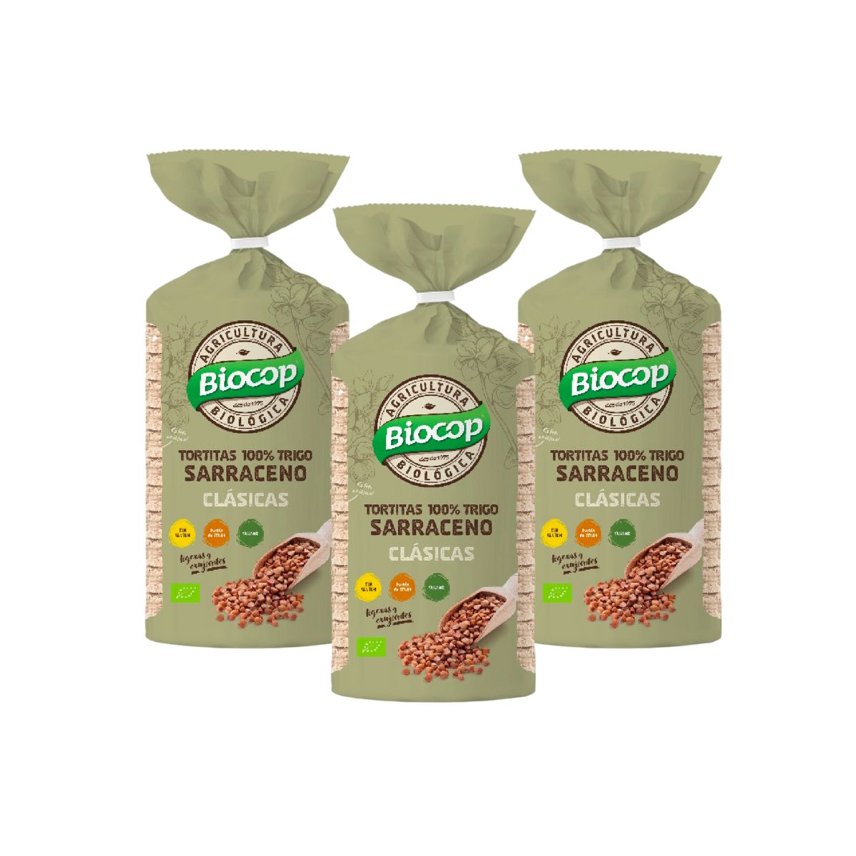 Pakket 3 x pannenkoeken 100% boekweit Biocop 100 g
