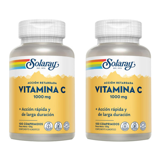 Confezione 2x Vit. C 1000 Mg. A/R Solaray 100 compresse