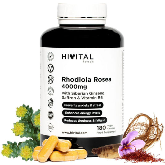 Rhodiola Rosea 4000 mg 180 veganska kapslar Hivital