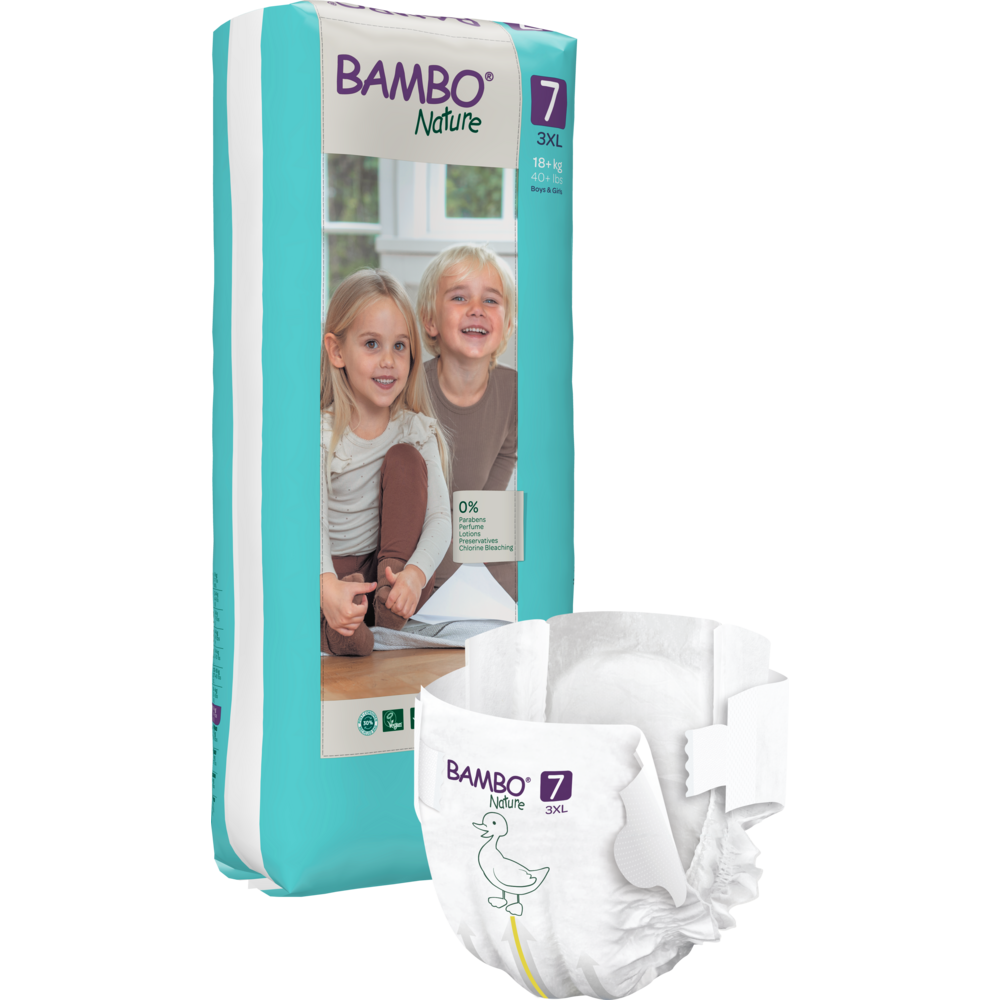 Pannolino T7 (+18 kg) Bambo Nature 40 pz
