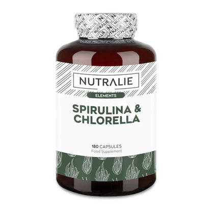 Nutralie Spirulina & Chlorella 1800 mg energia e forza 180 capsule