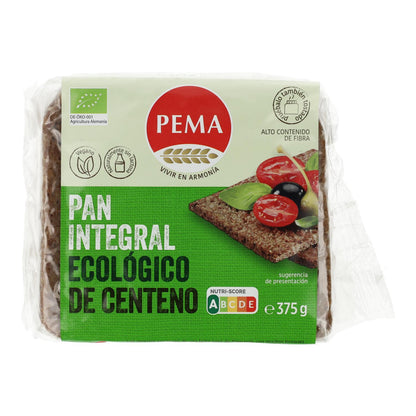 Pane integrale di segale biologico Pema 375 g