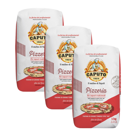 Lot de 3 farines pour pizza type 00 Caputo 1 kg