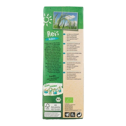 Pack of 8 x Natumi Organic Coconut Rice Drink 1 L