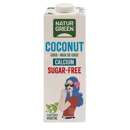 Confezione da 6 bevande vegetali al cocco senza zucchero e calcio NaturGreen 1 litro