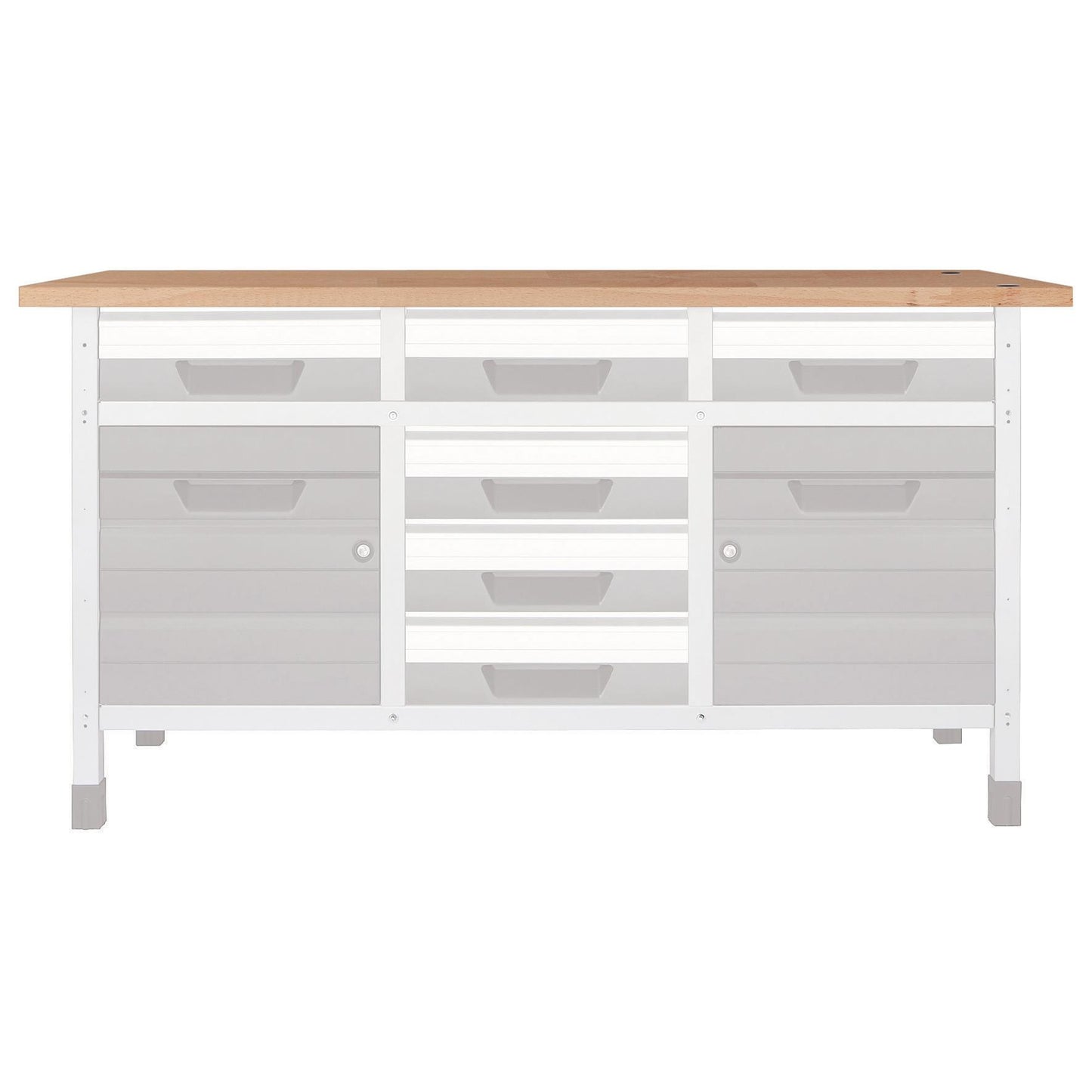 1 arbetsbänk i bok S 650 x 650 x 30 mm Wolfcraft 6043000 S 650 x 650 x 30 mm