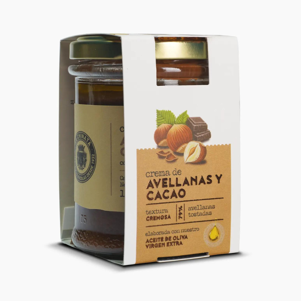 Haselnuss-Kakao-Creme mit nativem Olivenöl extra 180 g