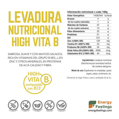 Levure nutritionnelle vitamine B12 en flocons Energy Feelings 1 kg