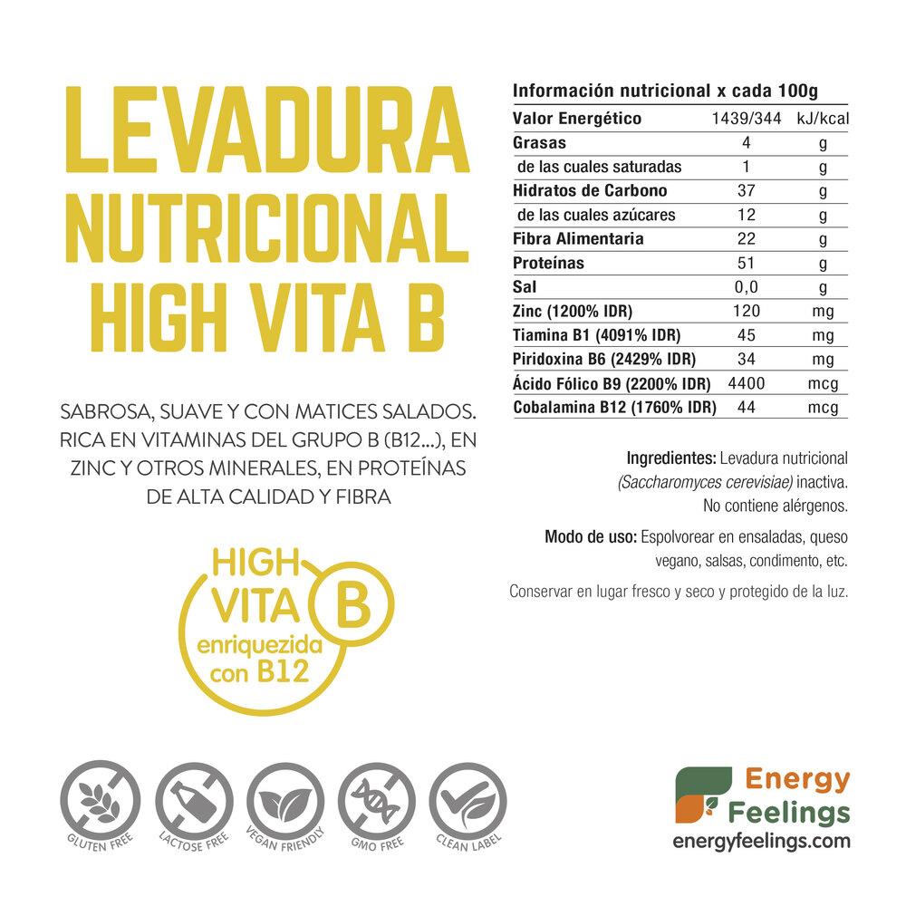 2-pack näringsjäst med vitamin B12 i flingor Energy Feelings 250 g