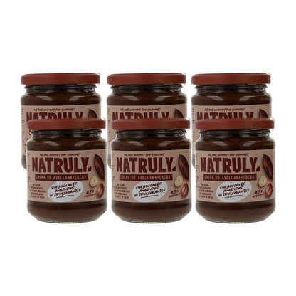 Confezione da 6 creme al cacao e nocciole Natruly 285 g