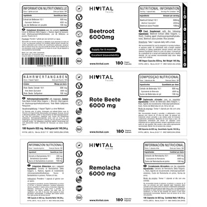 Burak 6000 mg Hivital 180 kapsułek wegańskich