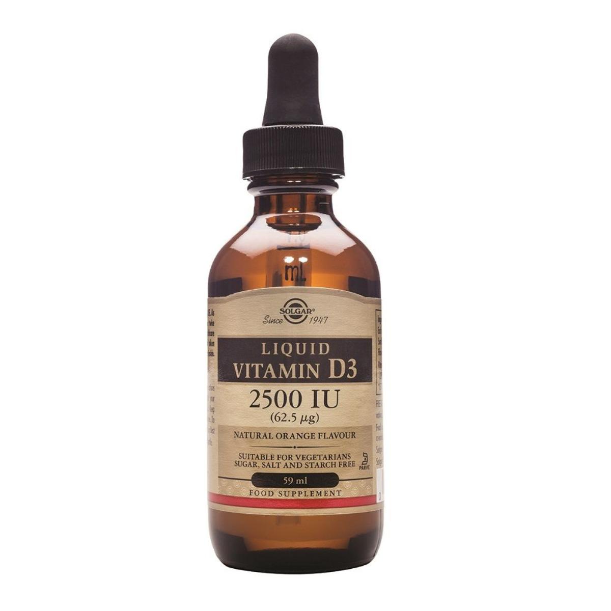 Witamina D3 w płynie 2500 IU, 59 ml (pomarańczowa)