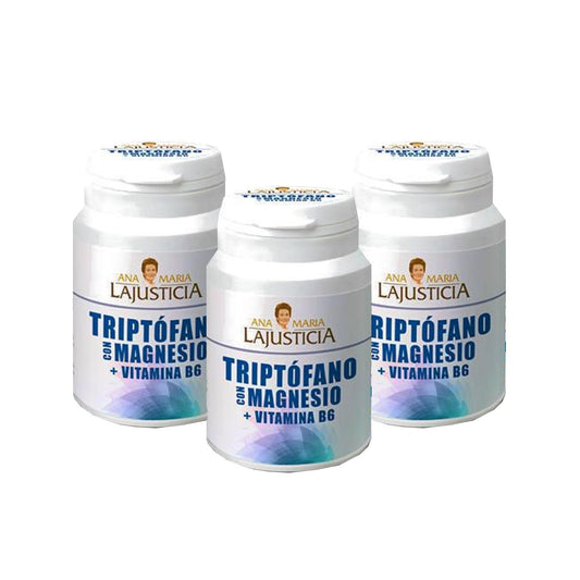 Pack of 3 x Tryptophan with Magnesium and Vitamin B6 Ana María LaJusticia, 60 tablets