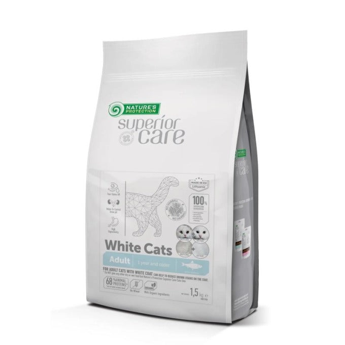 Nature's Protection Cat Superior White Cats Śledź Karma dla białych kotów 1,5 kg