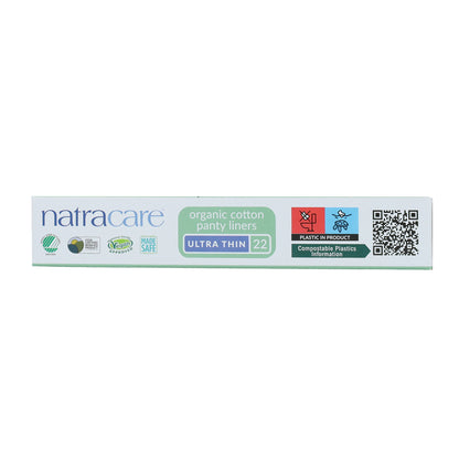 Ultradünne Slipeinlagen aus 100 % Bio-Baumwolle Natracare 22 Stück