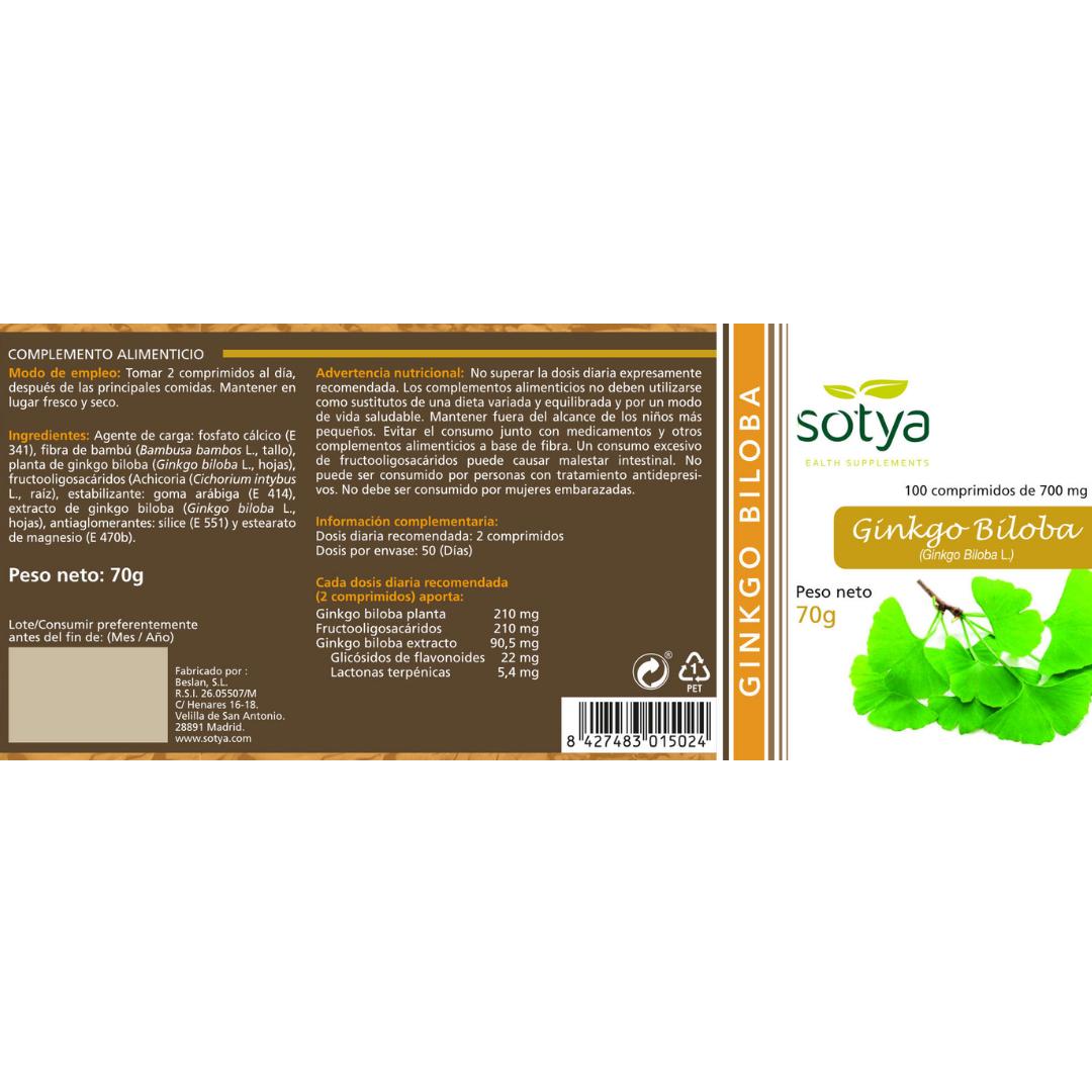 Ginkgo Biloba  Sotya 100 Tabletten