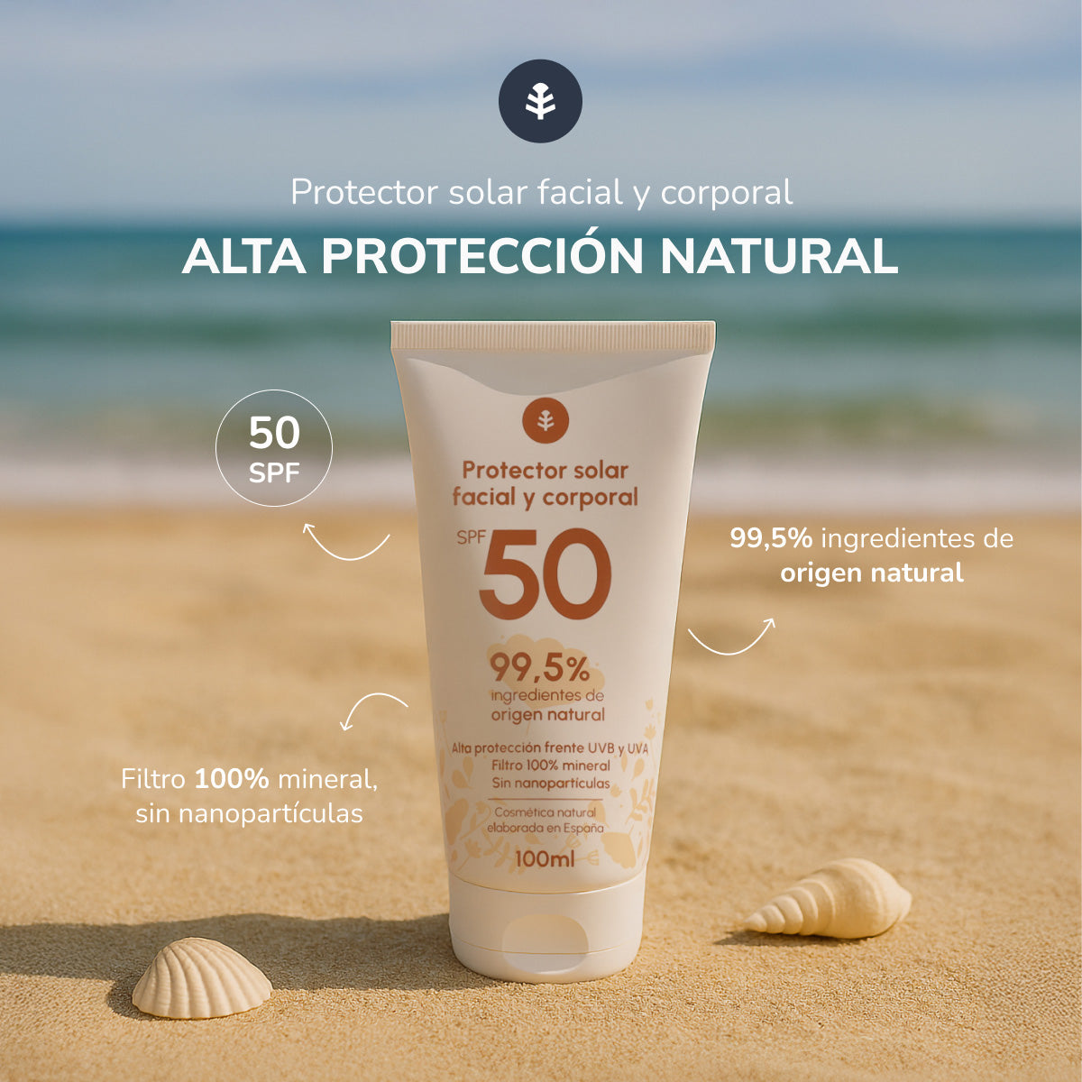 Krem przeciwsłoneczny 100% mineralny SPF50 Planeta Huerto 100 ml