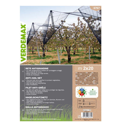 Hagelschutznetz Verdemax 2 x 10 m