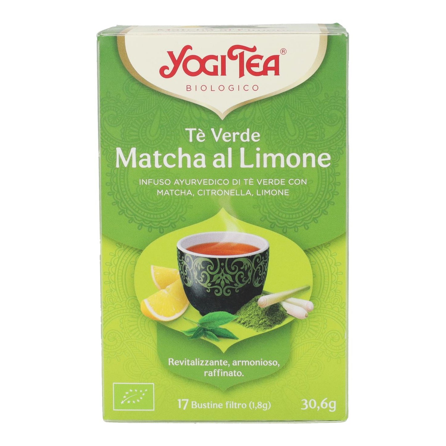 Yogi Tea BIO Tè verde e Matcha al limone, 17 bustine