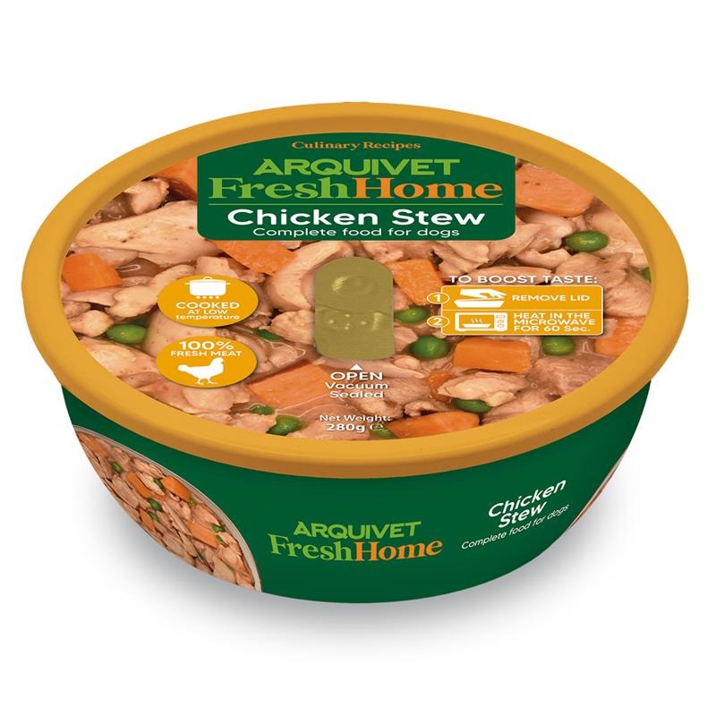 Arquivet Fresh Home Chicken Stew Nourriture humide au poulet pour chiens 280 g