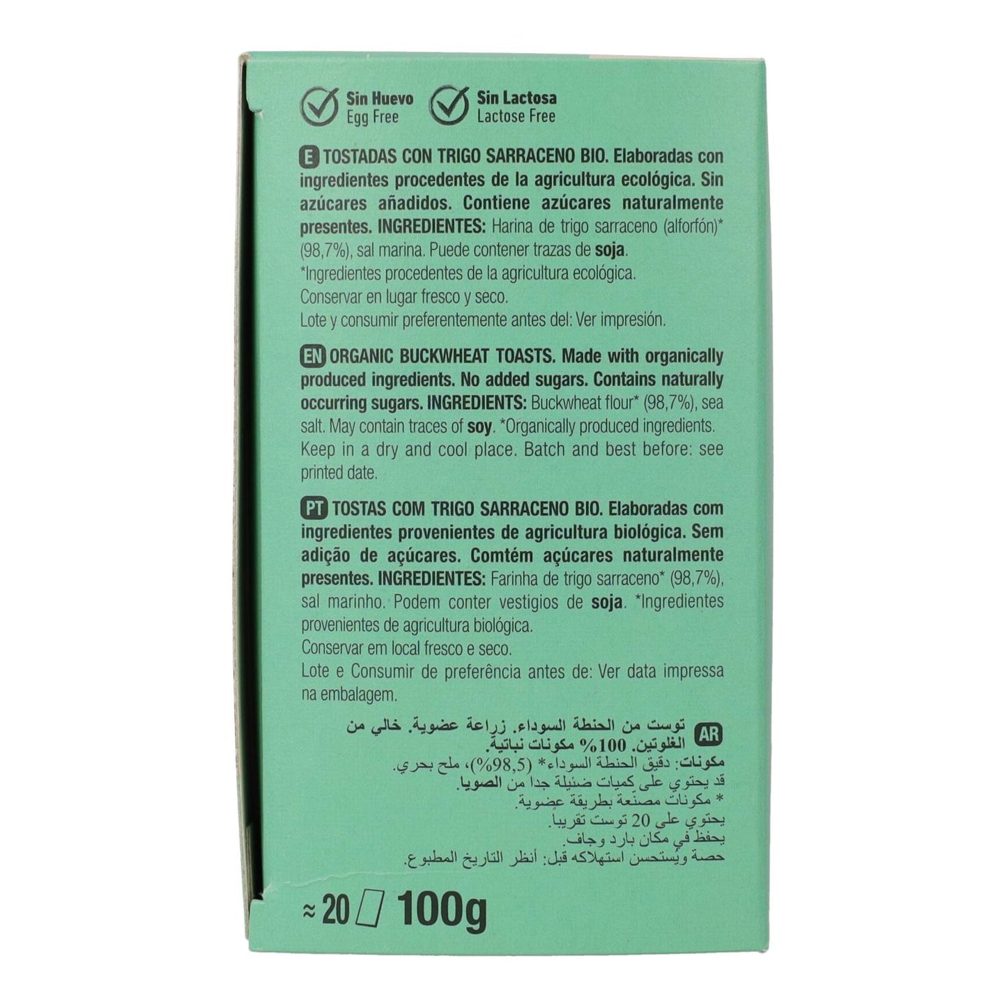 Lekkie i chrupiące tosty z kaszy gryczanej Bio Santiveri 100 g