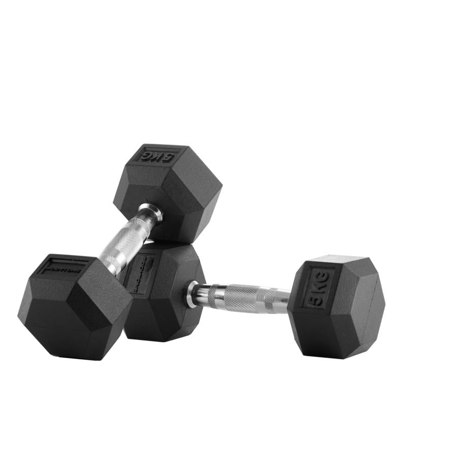 Sechskant-Gummihanteln Bodytone (Paar) 2,5 kg