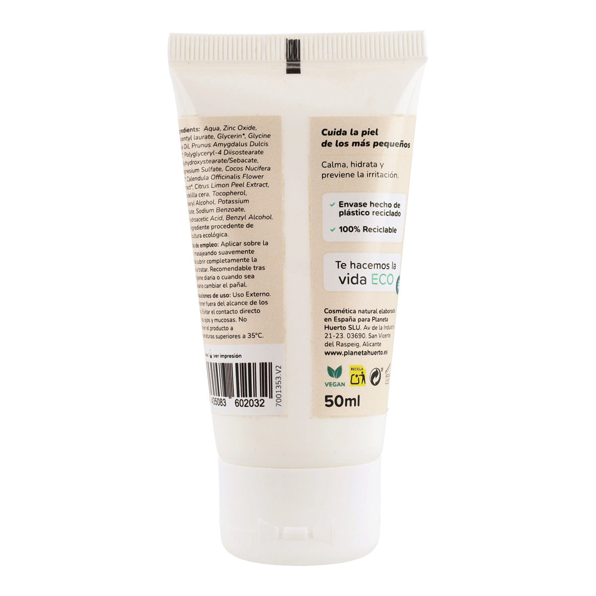 Återfuktande förpackning för spädbarn blöjkräm + fuktkräm Planeta Huerto