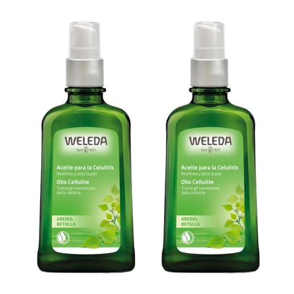 Double Pack Birch Anti-Cellulite Oil 2x100 ml + FREE Gift Celulicup Weleda
