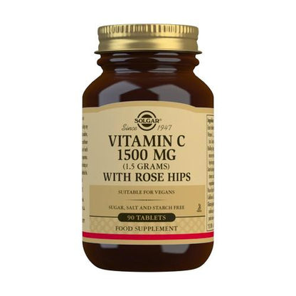 Hagebutten Vitamin C mit Hagebutten 1500 mg, 90 Tabletten