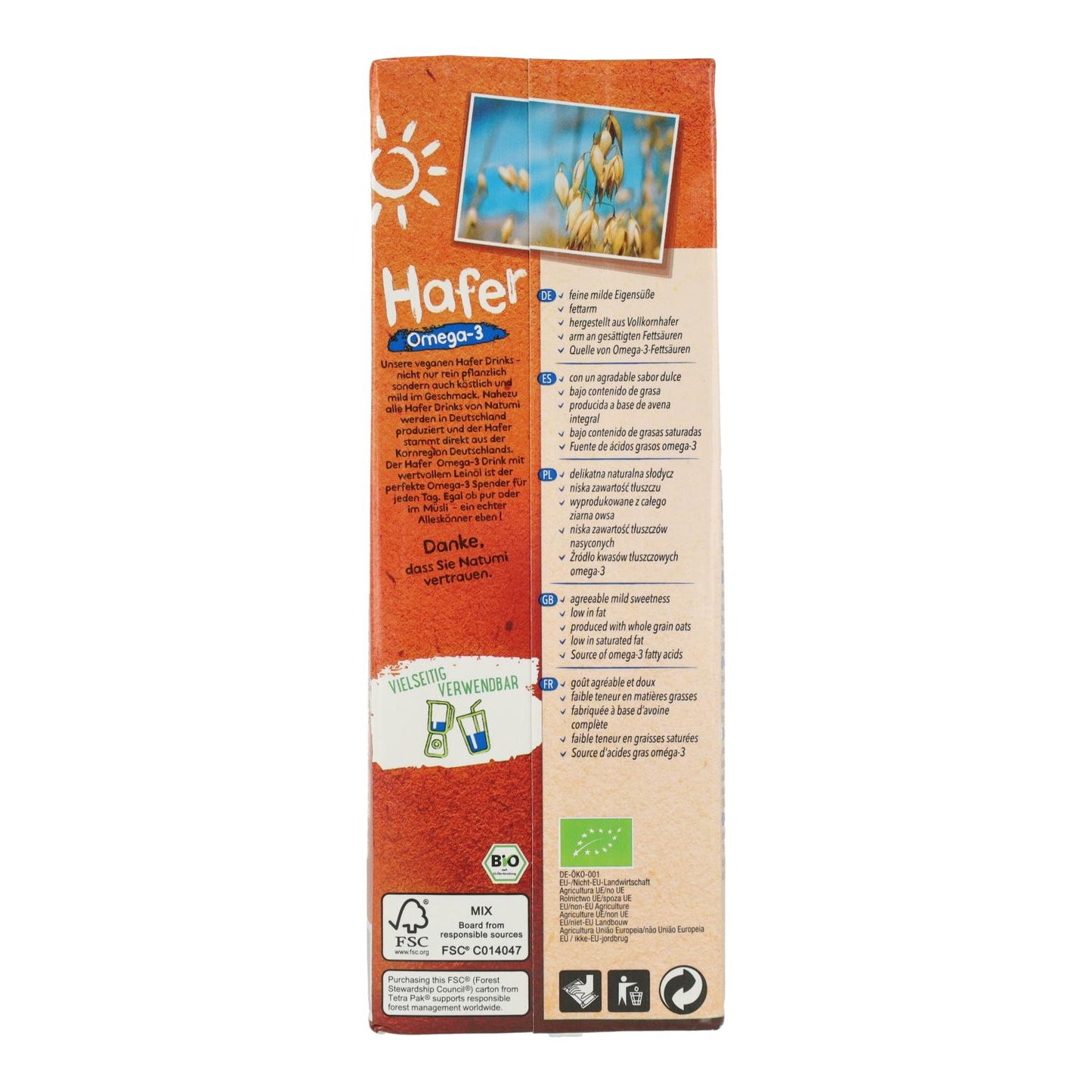 Havredryck med Omega 3 BIO Natumi 1 l