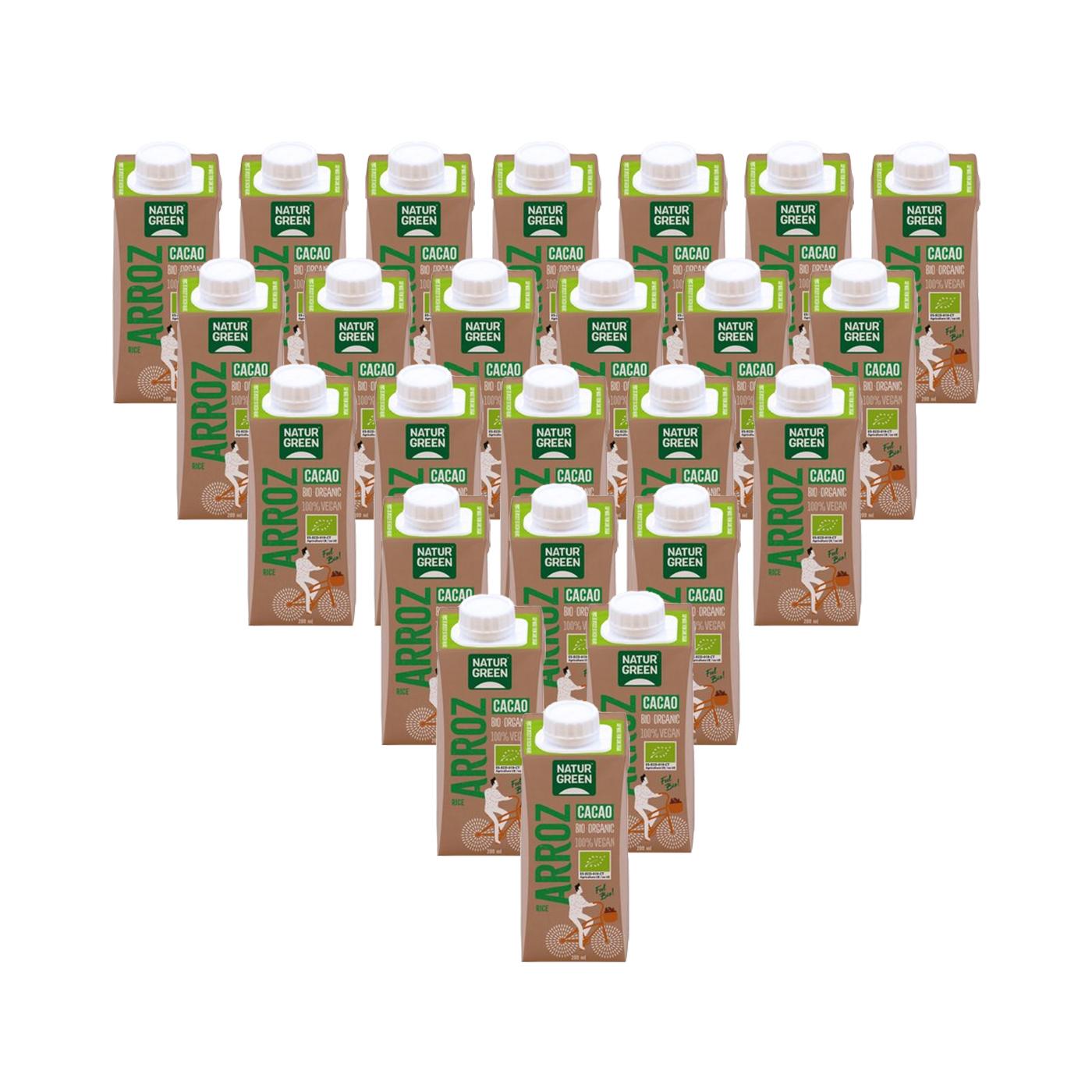 Zestaw 24 napojów ryżowych z kakao Bio NaturGreen 200 ml