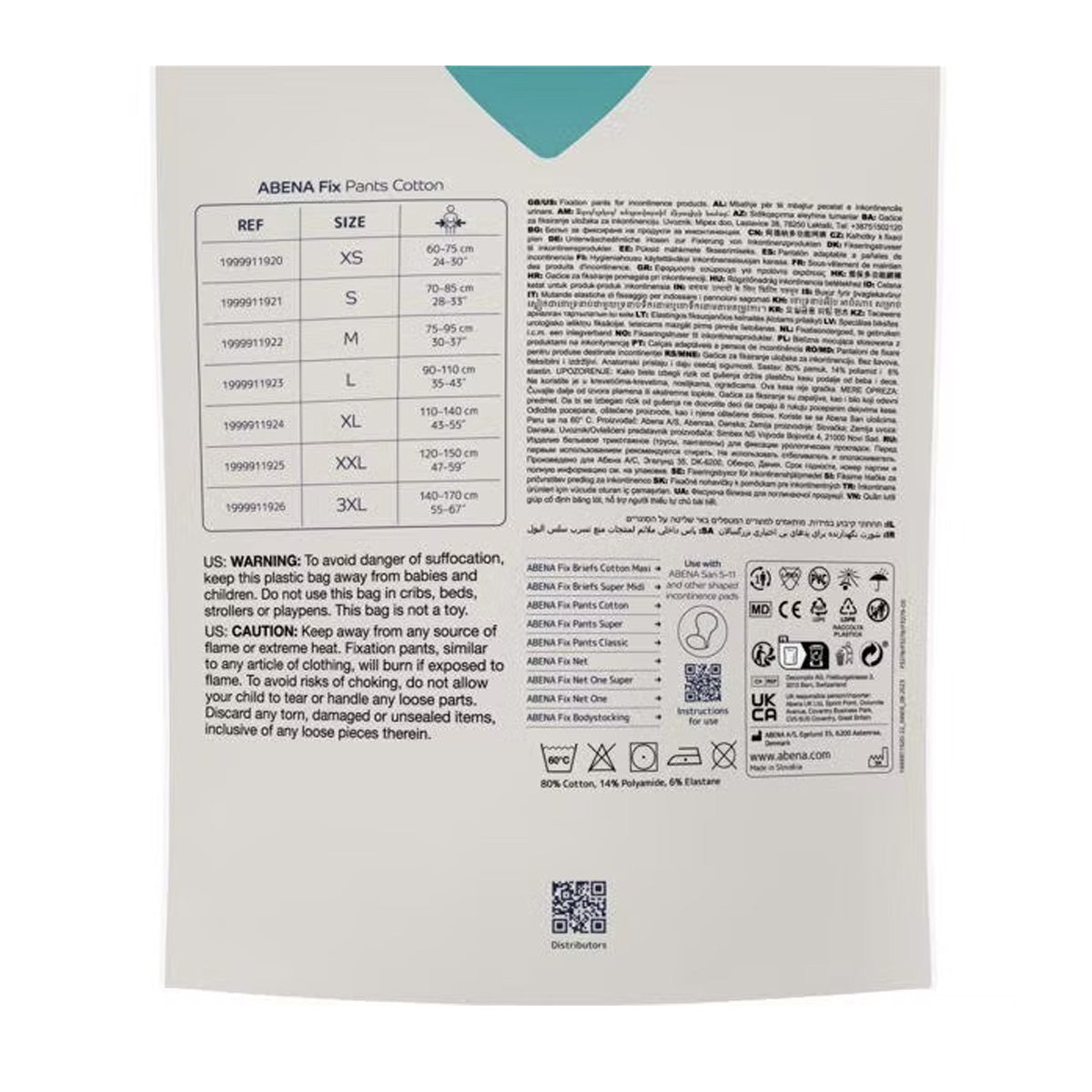 Fix Pants Cotton incontinence pads Abena Size Lm 3 pcs