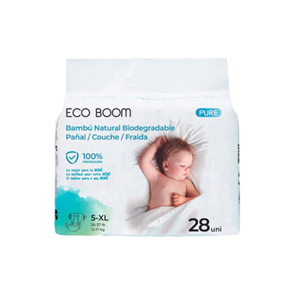 Pure Premium ECO BOOM T5/XL Bamboo Nappies (12 to 17 kg) 28 units