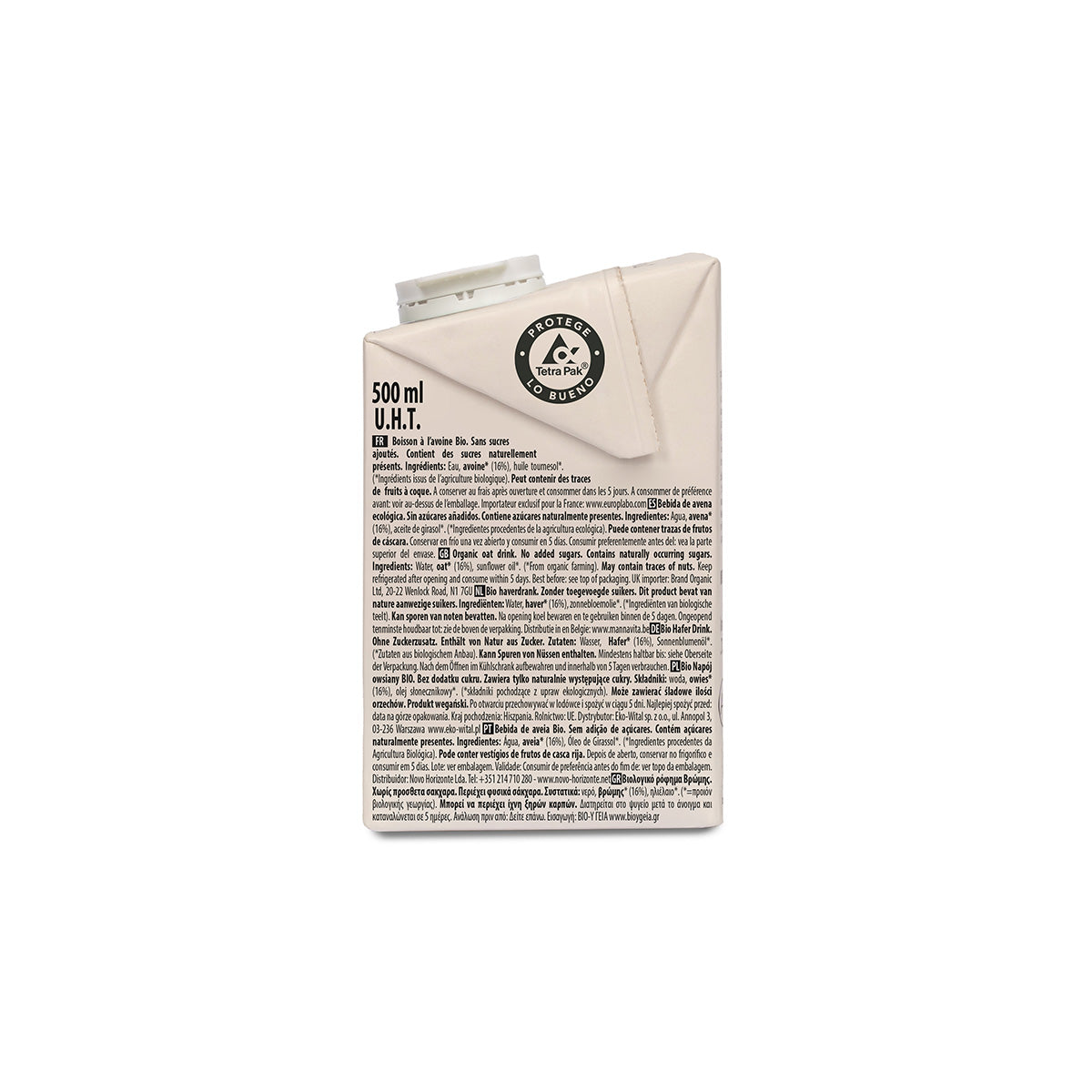 Napój roślinny z owsa bez cukru ECOMIL 500 ml