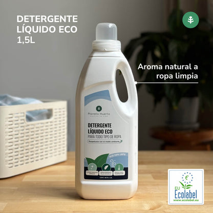Detergente Líquido Ropa ECO Aroma natural a ropa limpia Planeta Huerto   1,5 Litros
