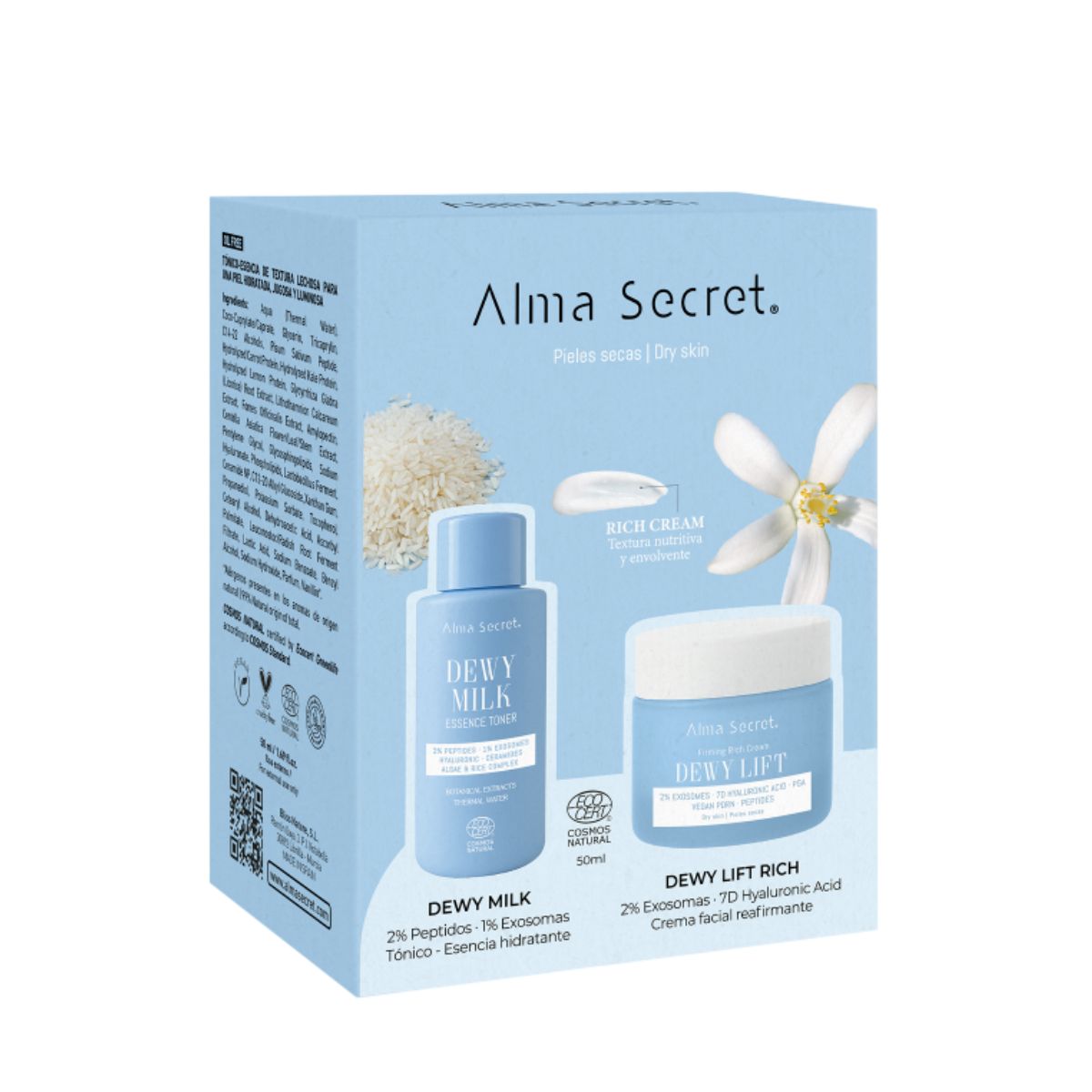 COFANETTO: CREMA GIORNO DEWY LIFT "RICH" PELLE SECCA 50 ML + MINI TONICO DEWY MILK 50 ML
