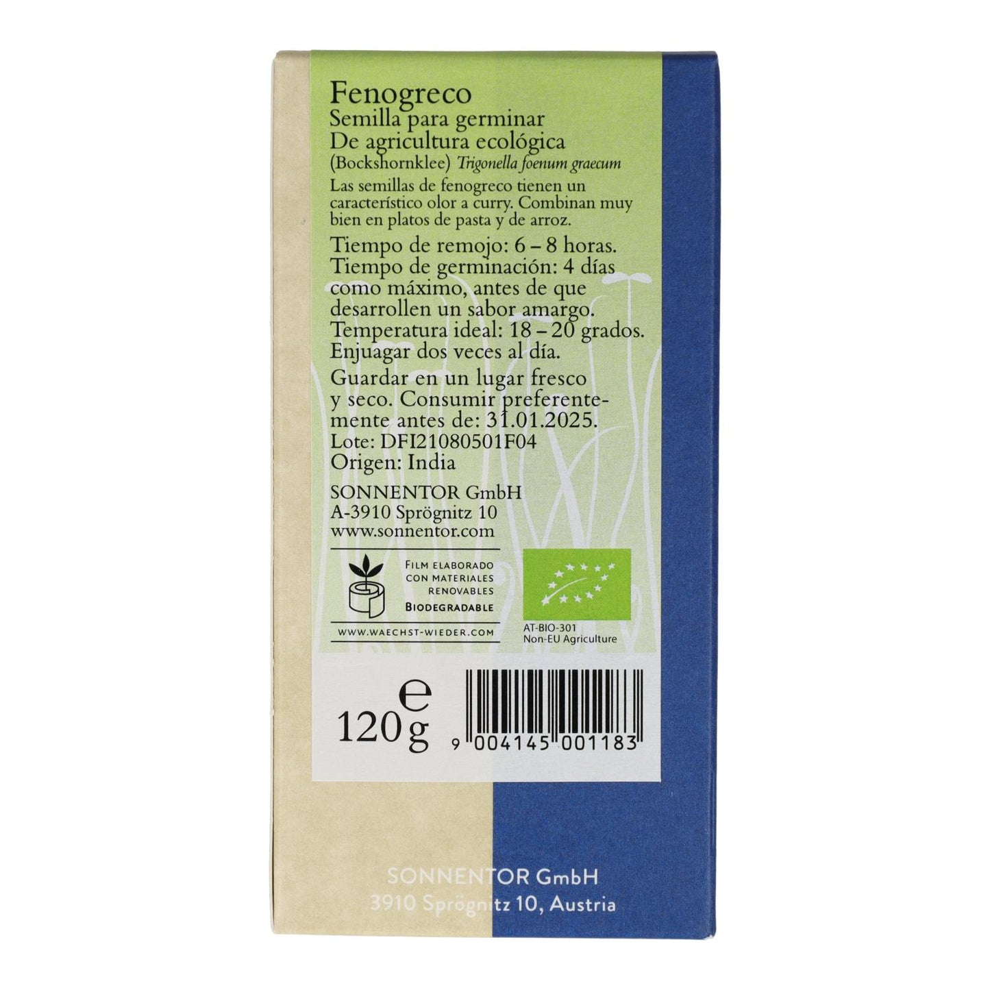 Semi di fieno greco biologici da germinare