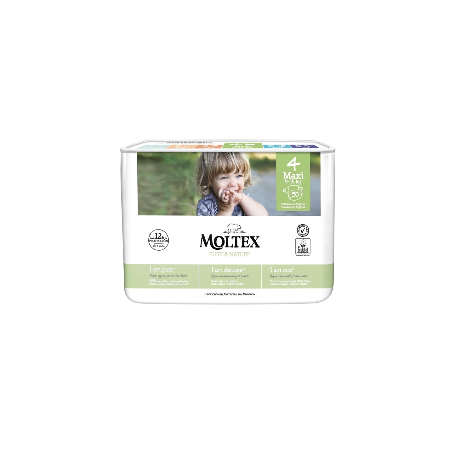 Pannolini Moltex Pure & Nature T4 (9-15 kg),  50 pezzi
