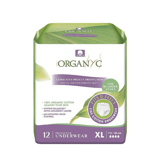 Baumwollwindeln für Inkontinenz Größe XL (113-163 cm) Organyc 12 Stück