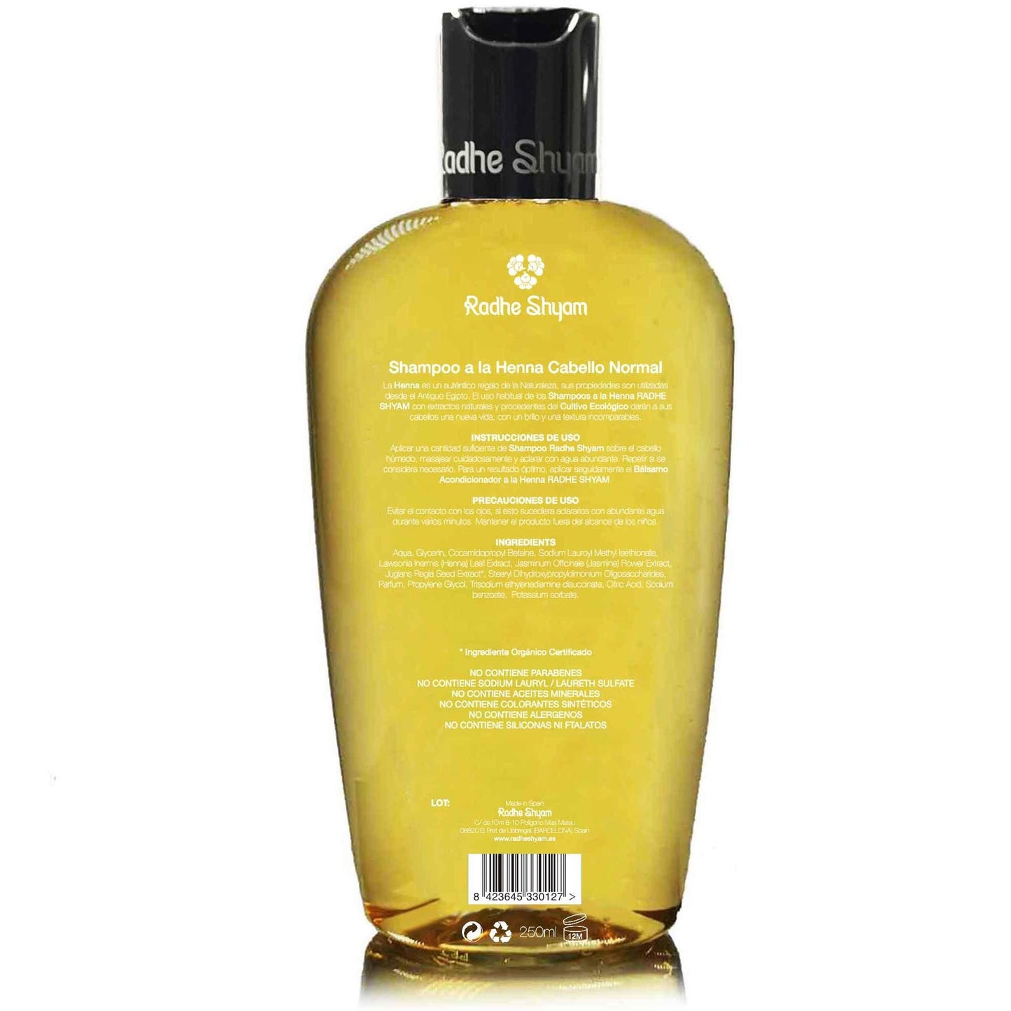 Shampoo all'henné per capelli normali - Radhe Shyam 250 ml