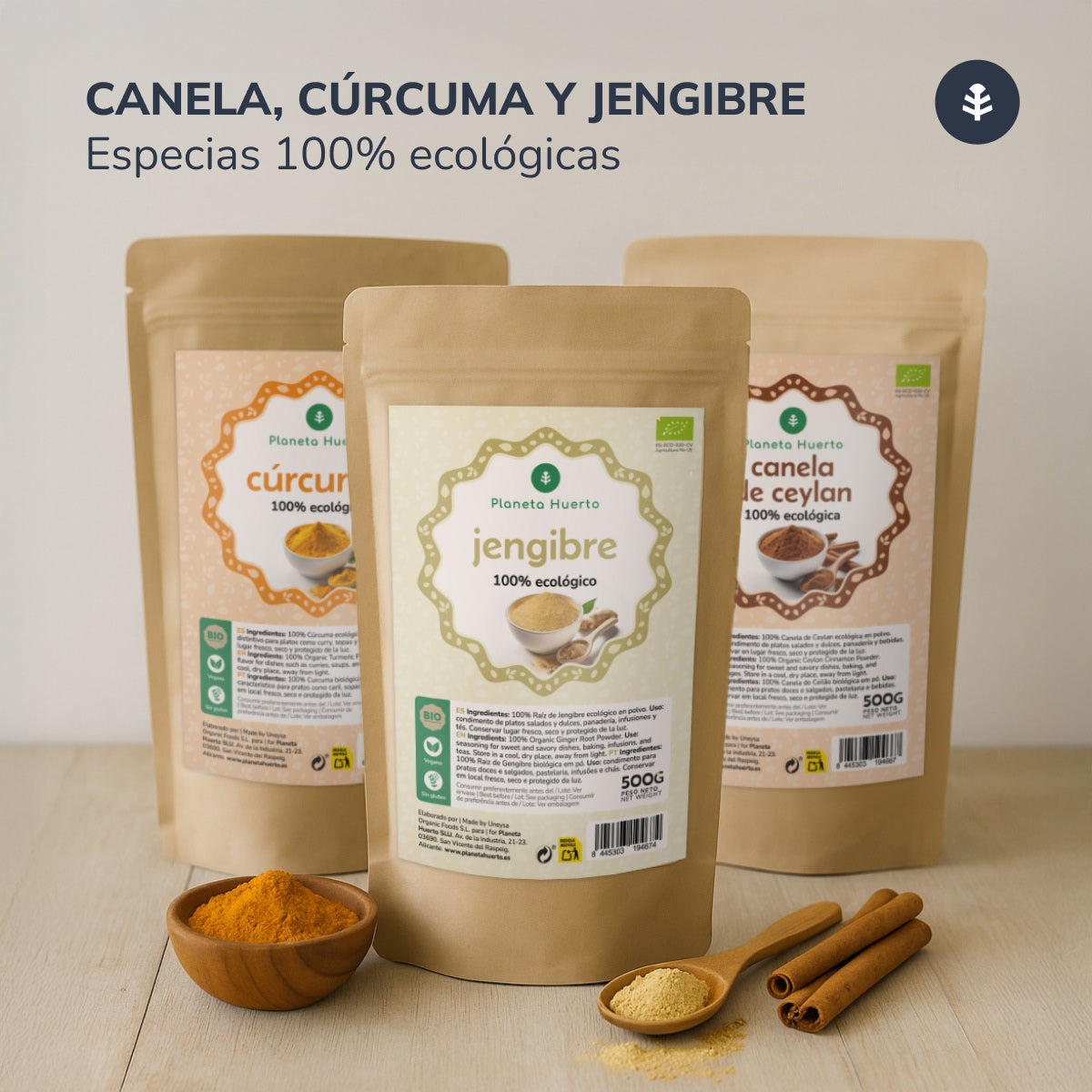 Cannelle de Ceylan en poudre ECO Planeta Huerto 500 g