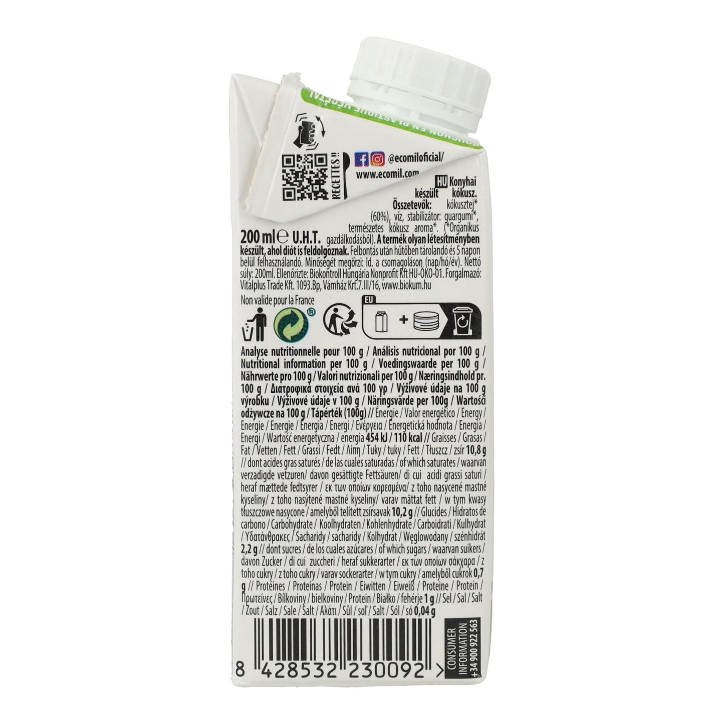 Cuisine Ecomil Coconut Milk Cooking Mix 500 ml