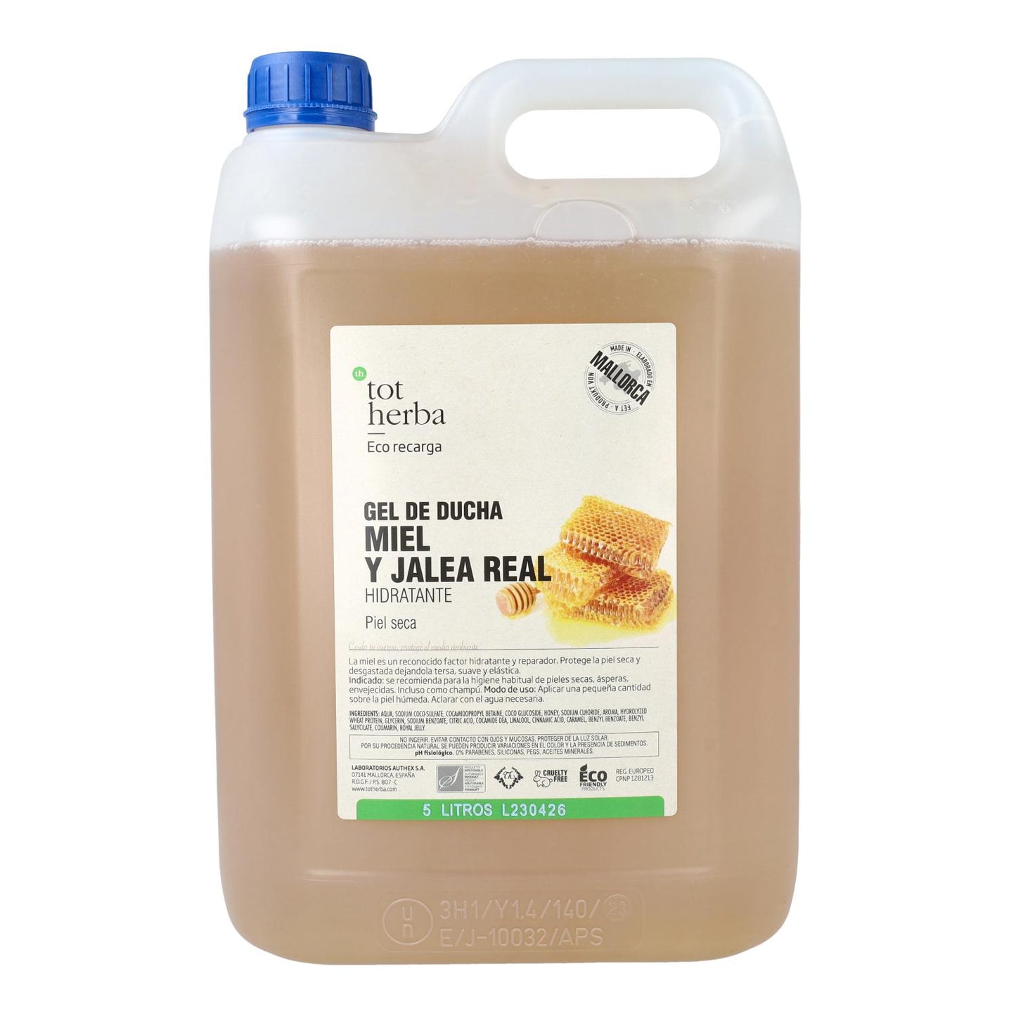 Tot Herba Honey and Royal Jelly Moisturising Gel 5 litres
