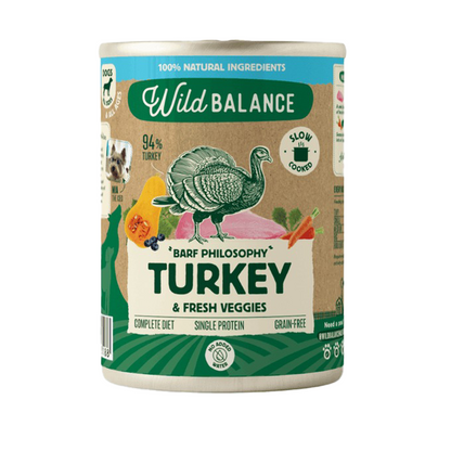 Complete BARF Turkey Menu for Dogs, Wild Balance, 400 g