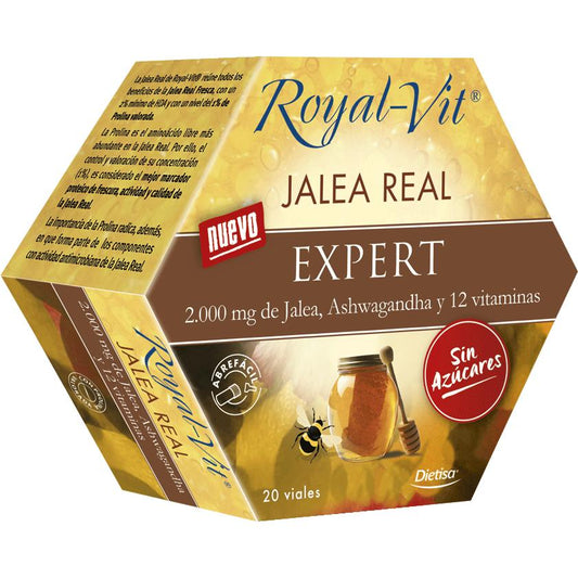 Jalea Real Expert Ashwagandha och 12 vitaminer Royal Vit 20 ampuller